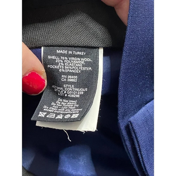 Theory Jotsna Continuous Wool Blend Blue Pants-sz 00 - Picture 4 of 10